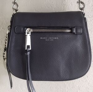 Marc Jacobs Grey Leather Recruit Nomad Saddle Bag